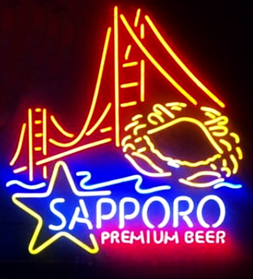 Sapporo Premium Beer Crab Neon Sign
